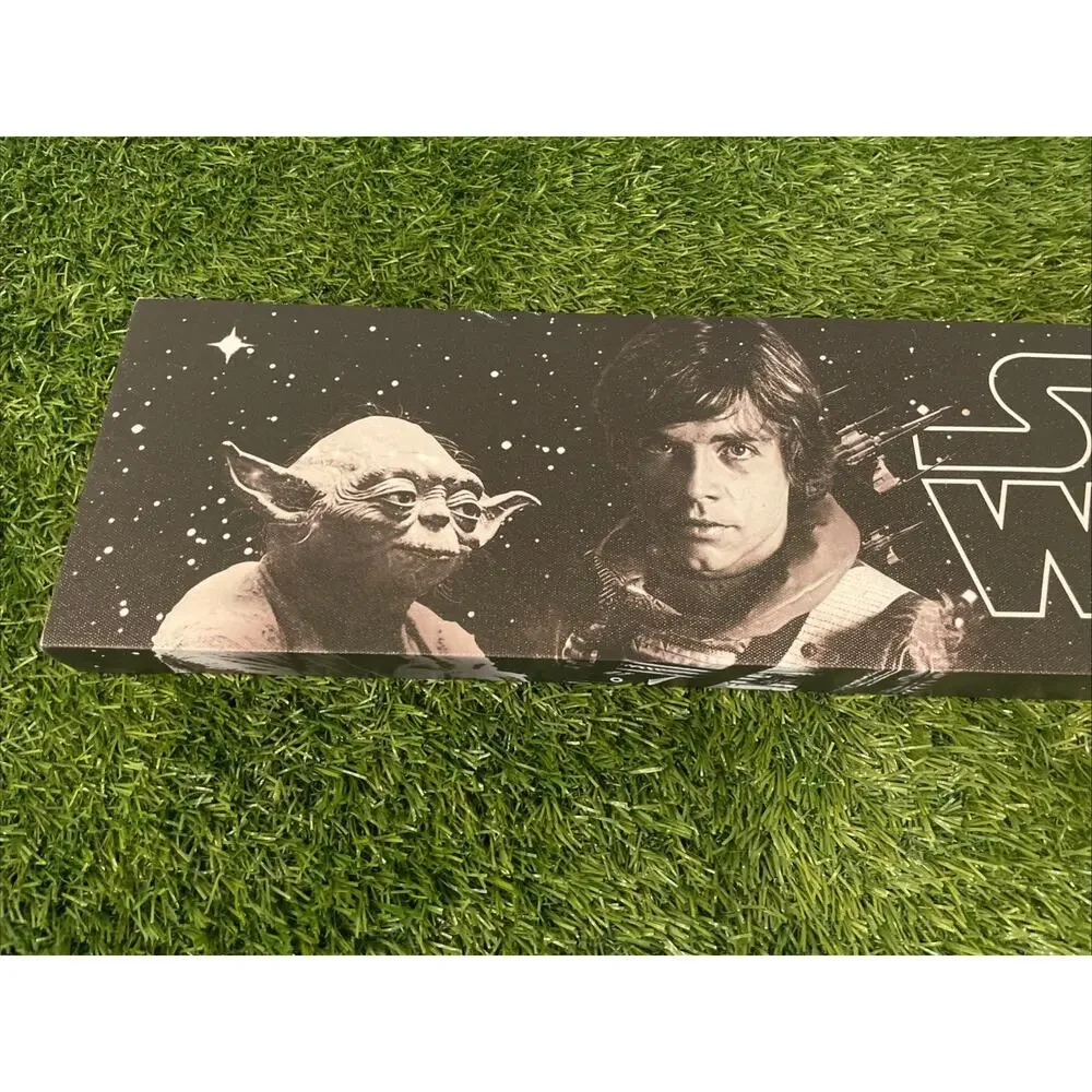 Star Wars Panoramic Canvas Wall Art Sign At Home Decor Yoda Han Solo 36x6